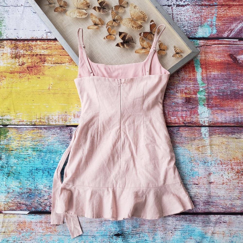 Princess Polly Blush Cottage Hill Wrap Mini Dress - Picture 11 of 14